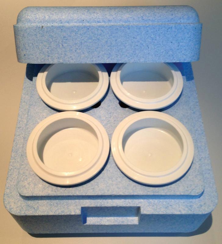 Insulating Box for 4 Pacotizing Chrome Steel Beakers