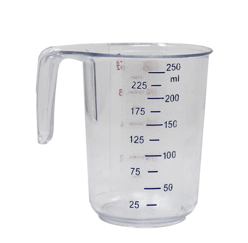 0.26 QT / 250 ml Clear Polycarbonate Measuring Cup