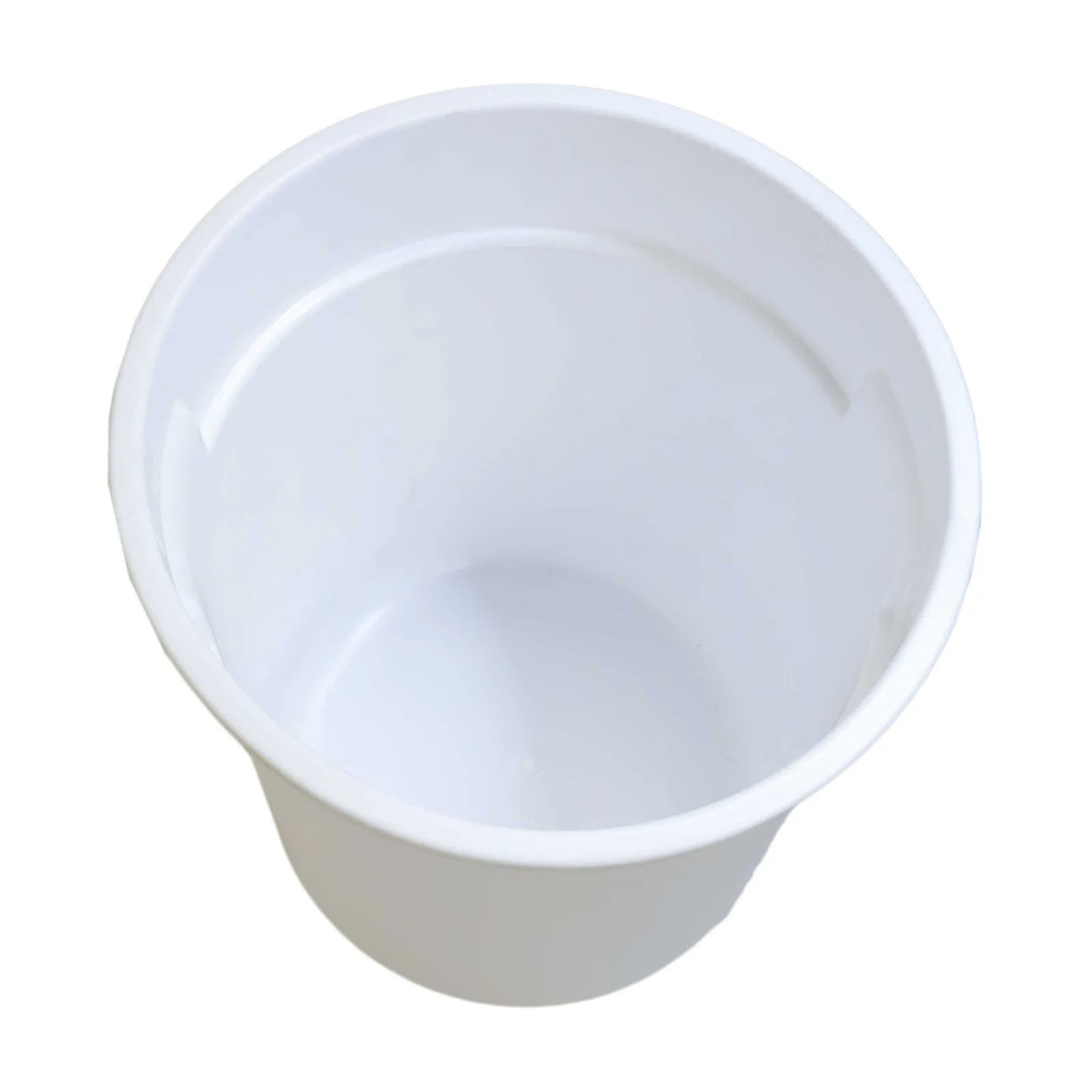 10-Gallon Polyethylene White Round Ingredient Bin