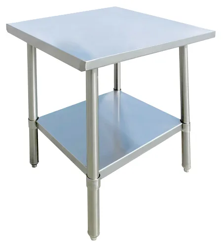 30″ x 30″ 20 Gauge 430 All Stainless Steel Worktable