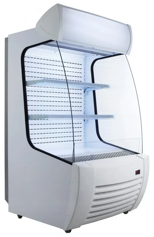 34″ Two (2) Shelf Refrigerated Floor Open Display Case, 12.7 cu. ft. (360 L), White