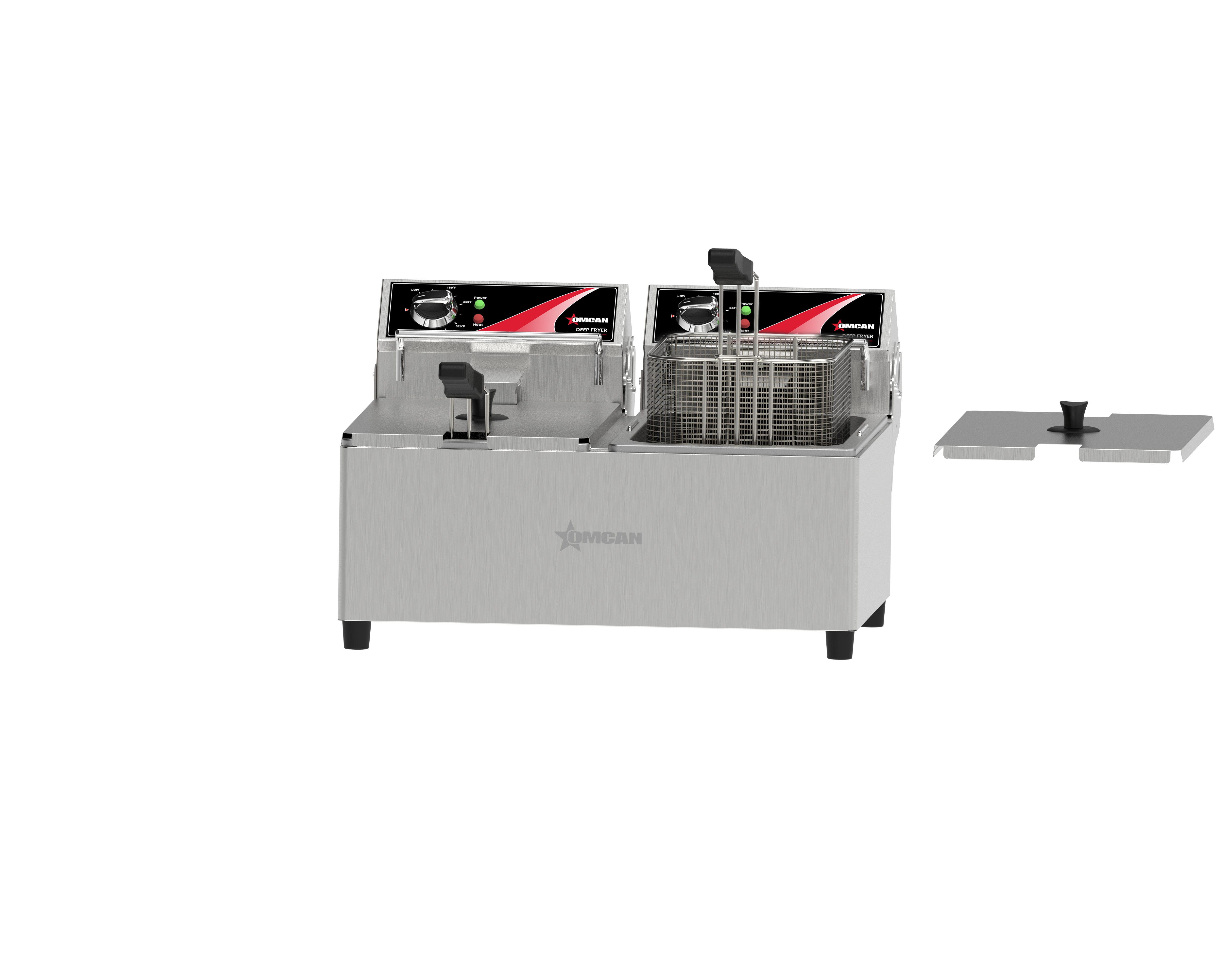 Elite Series 2 x 20 lb Capacity Electric Countertop  23.6” Double Basket Deep Fryer