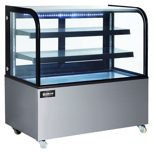 60" Curved Edge Refrigerated Floor Display Case with 17.7 cu.ft/500 L Capacity