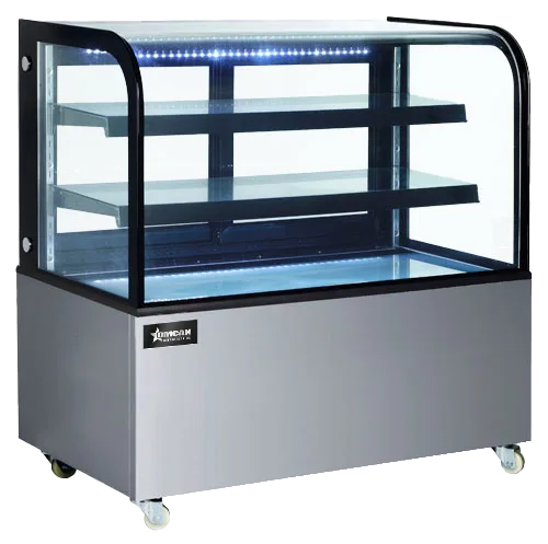 60″ Two (2) Shelf Curved Edge Refrigerated Floor Display Case, 18 cu. ft. (500 L)