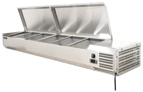 79″ Refrigerated Topping Rail with Stainless Steel Cover