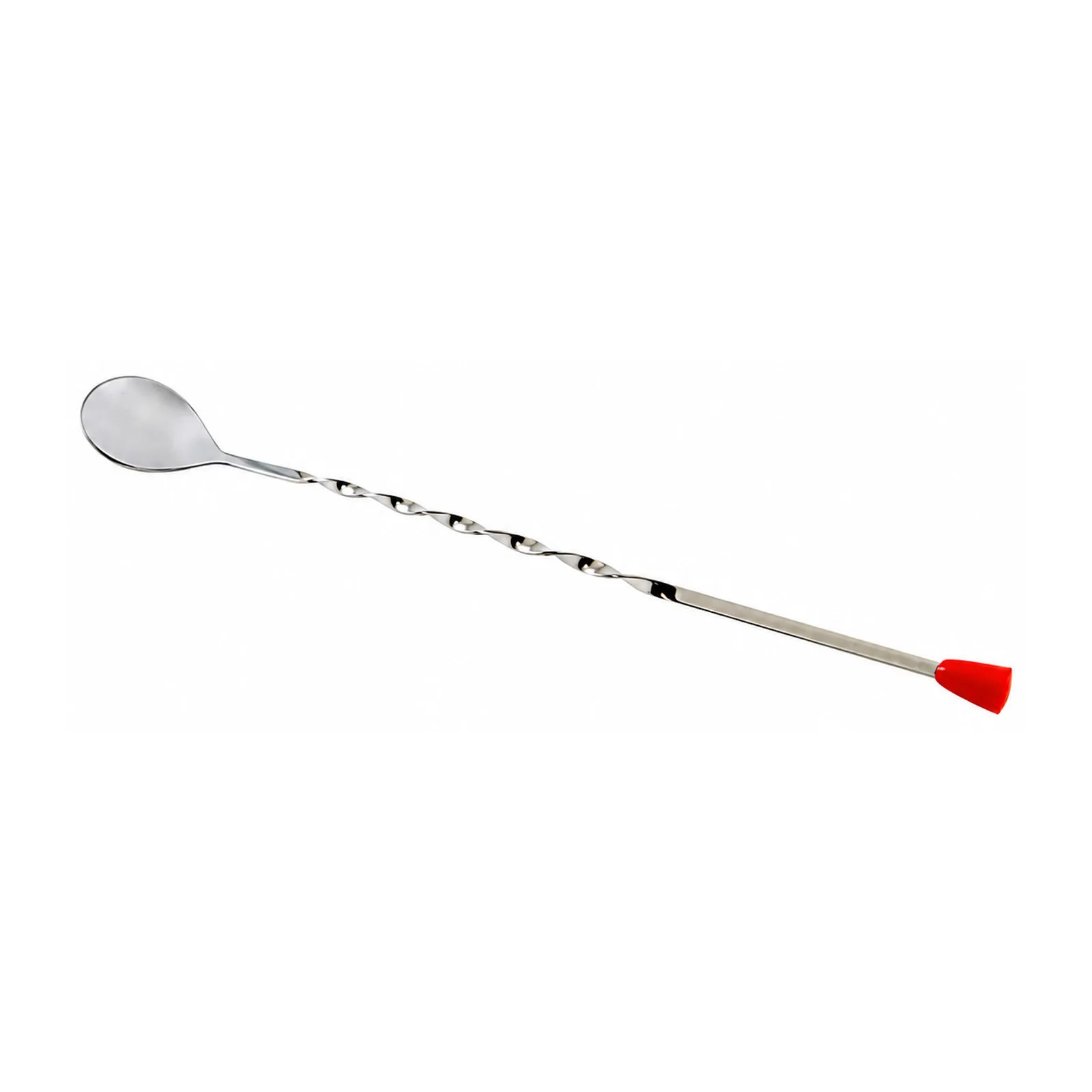 11″ Stainless Steel Bar Spoon with Red Knob