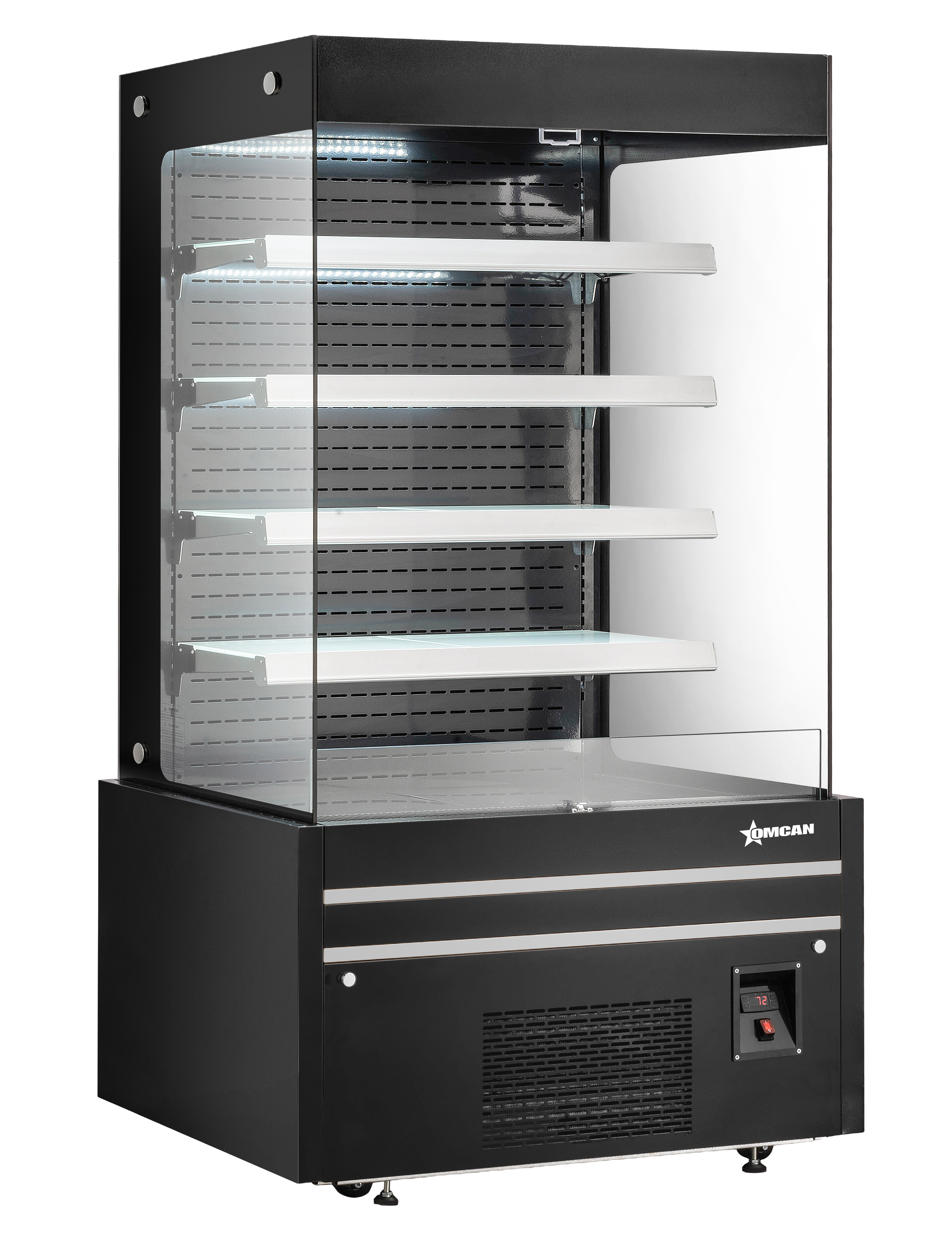 48” Grab-and-Go Black Open Front Refrigerated Showcase – 19.77 cu.ft. (560 L)