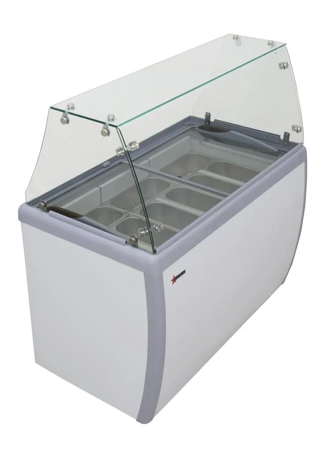50″ Nine (9) Pan Gelato Dipping Cabinet (WITHOUT SNEEZE GUARD)