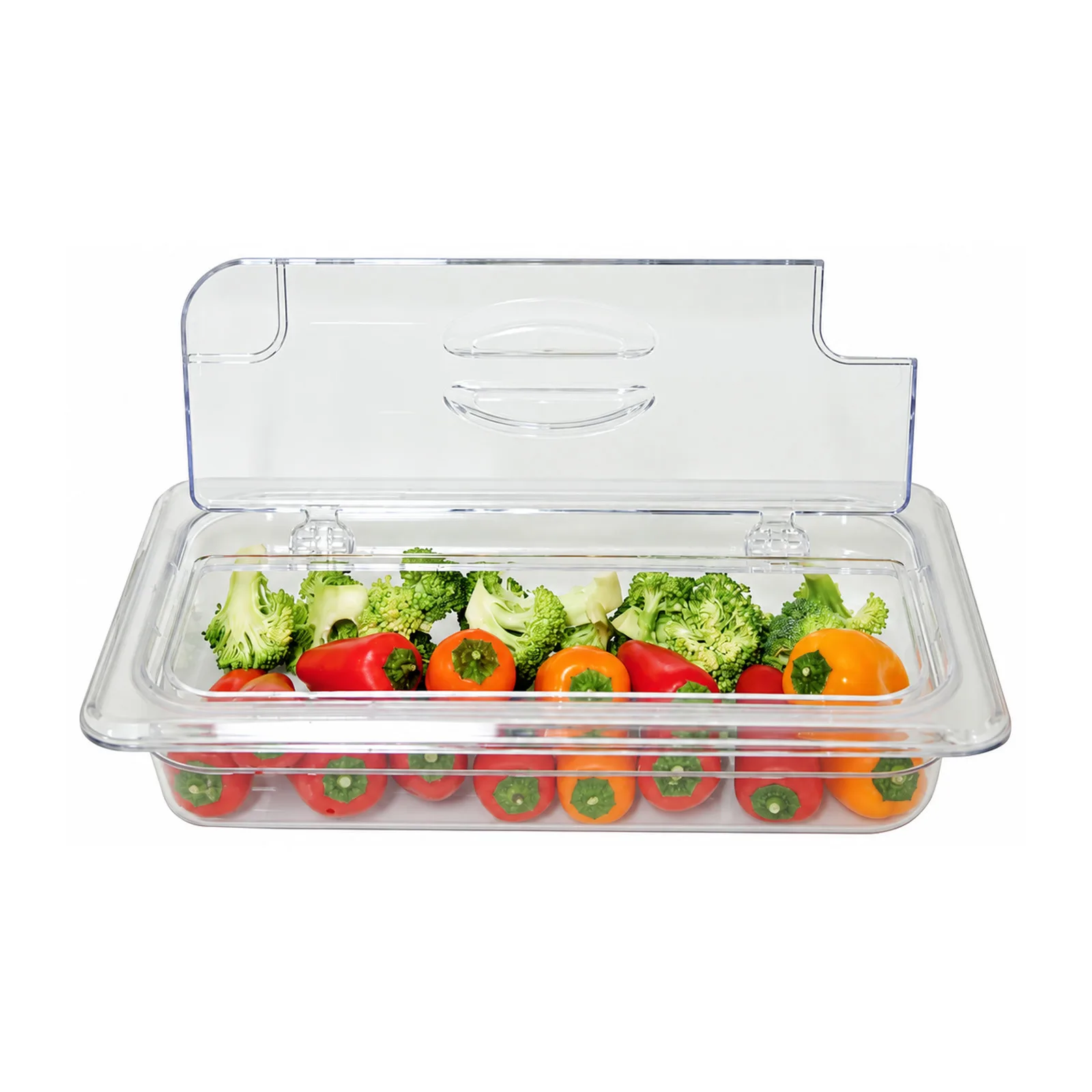 GN 1/3 Third Size Polycarbonate Clear Flip Lid with Notch
