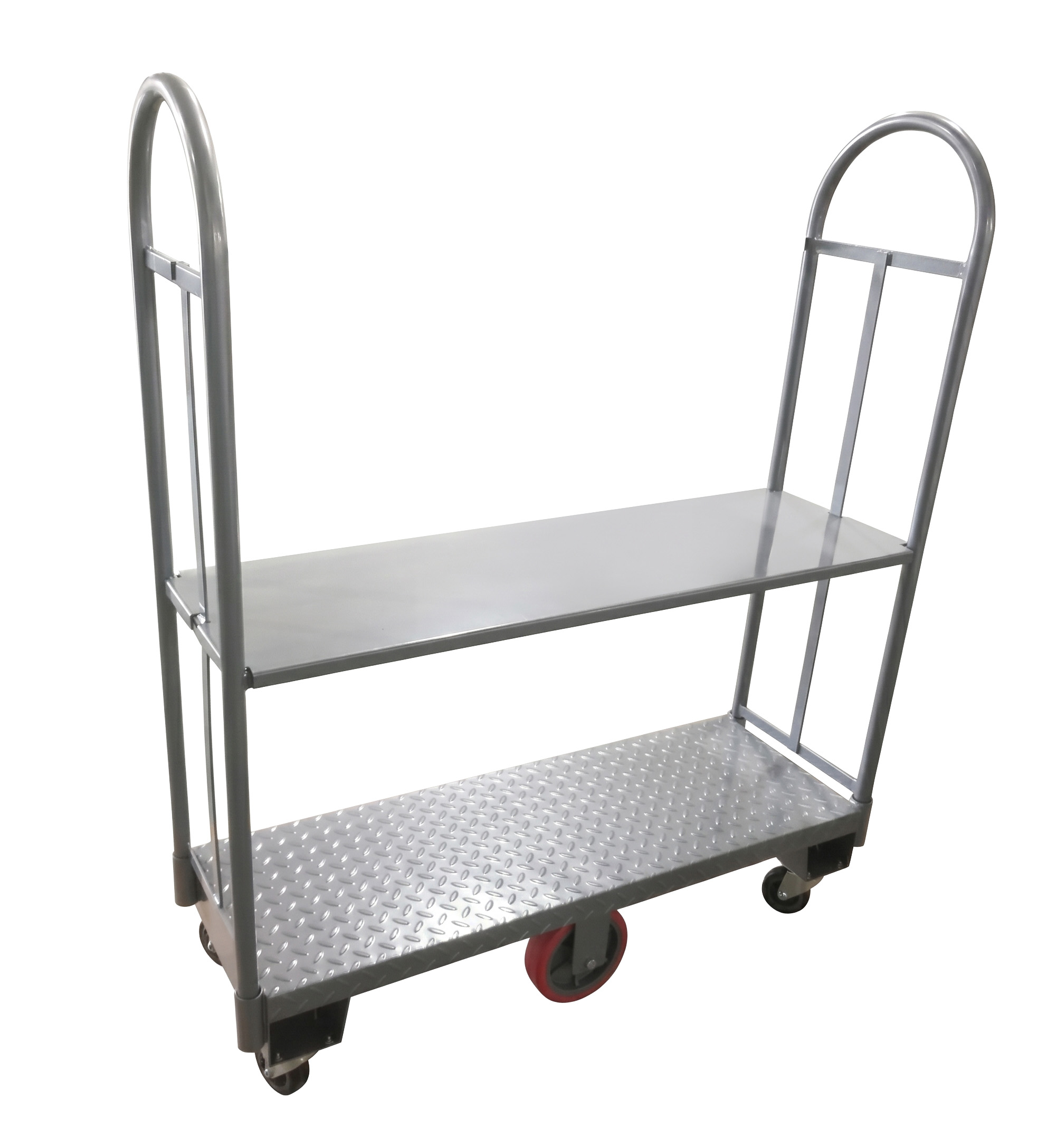 Heavy-Duty U-Boat Steel Utility Cart 16" x 48" - 1 Shelf