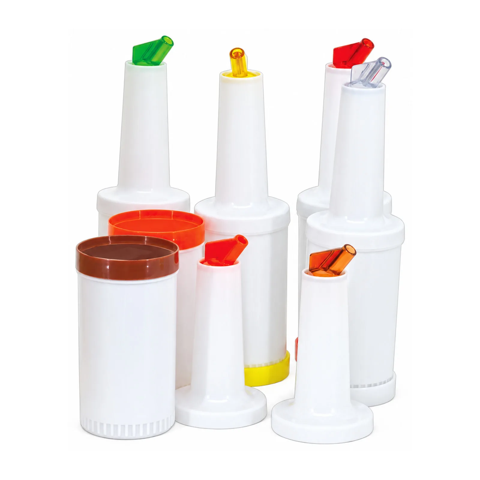 1 qt Continuous Flow Liquor and Juice Multi-Pour – 6 Assorted Colors