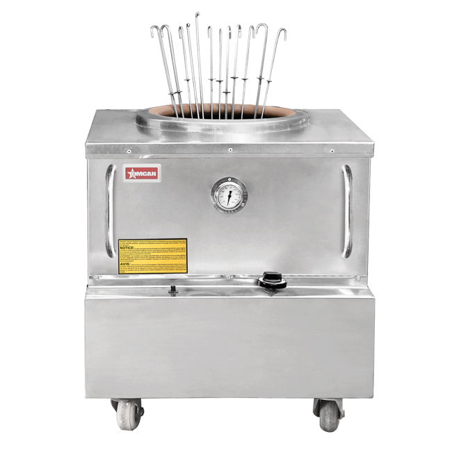 24″ x 24″ Natural Gas Stainless Steel Tandoor Clay Oven – 48,000 BTU