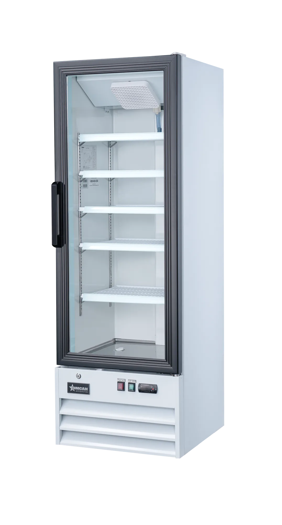 22″ One (1) Glass Door Display Refrigerator, 9.1 cu. ft. (257 L), White