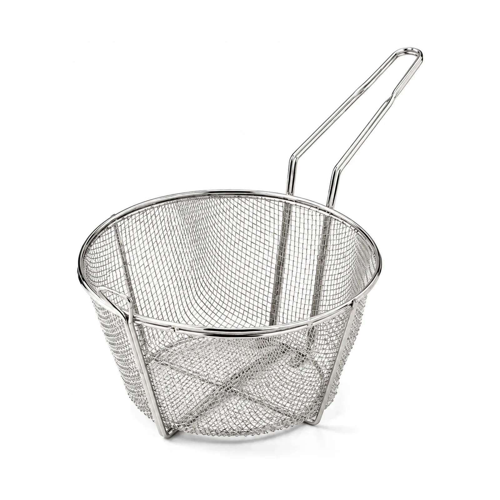 8 1/2″ x 4 1/4″ Round Wire Fry Basket 6 Mesh with 7″ Handle