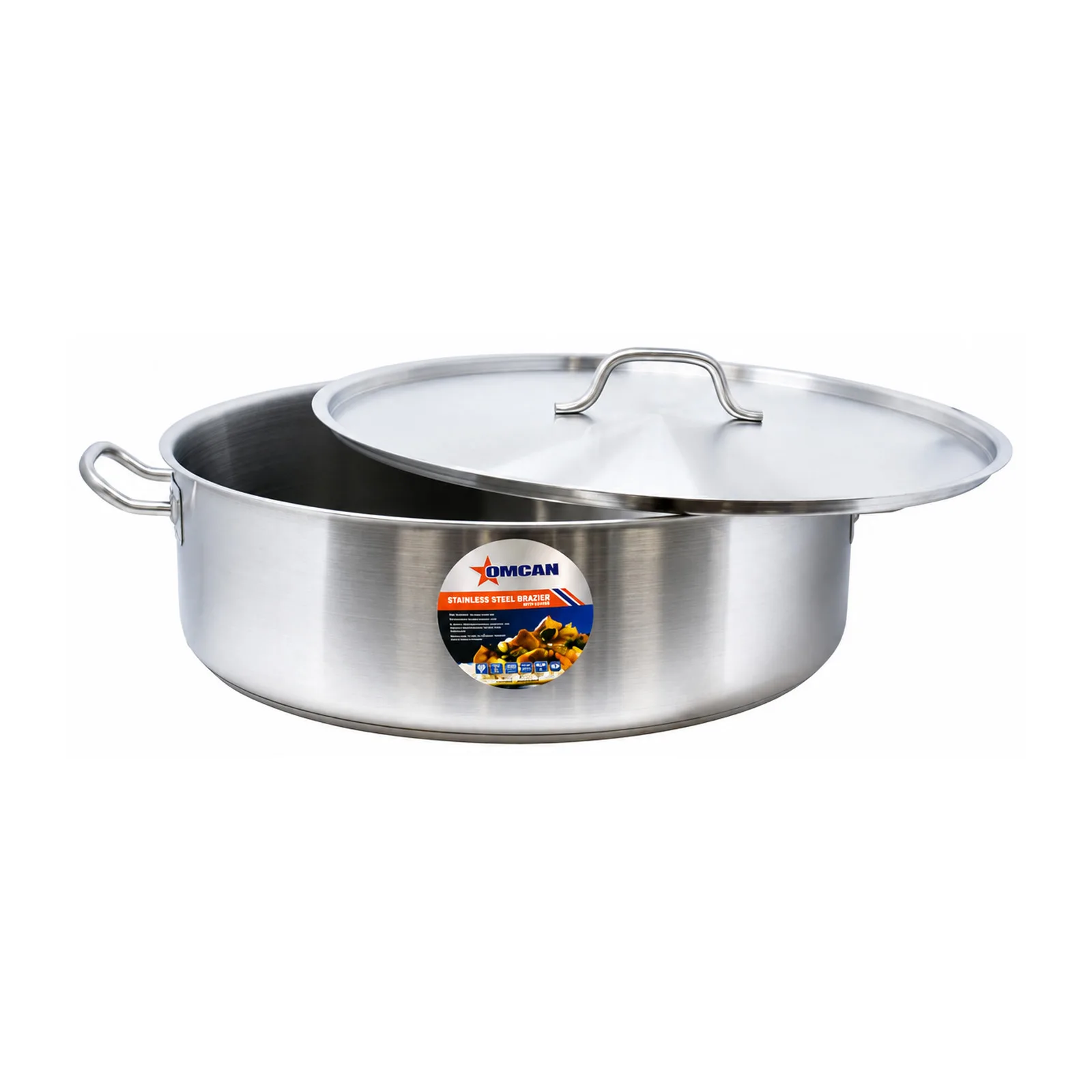 30 qt Stainless Steel Brazier with Lid