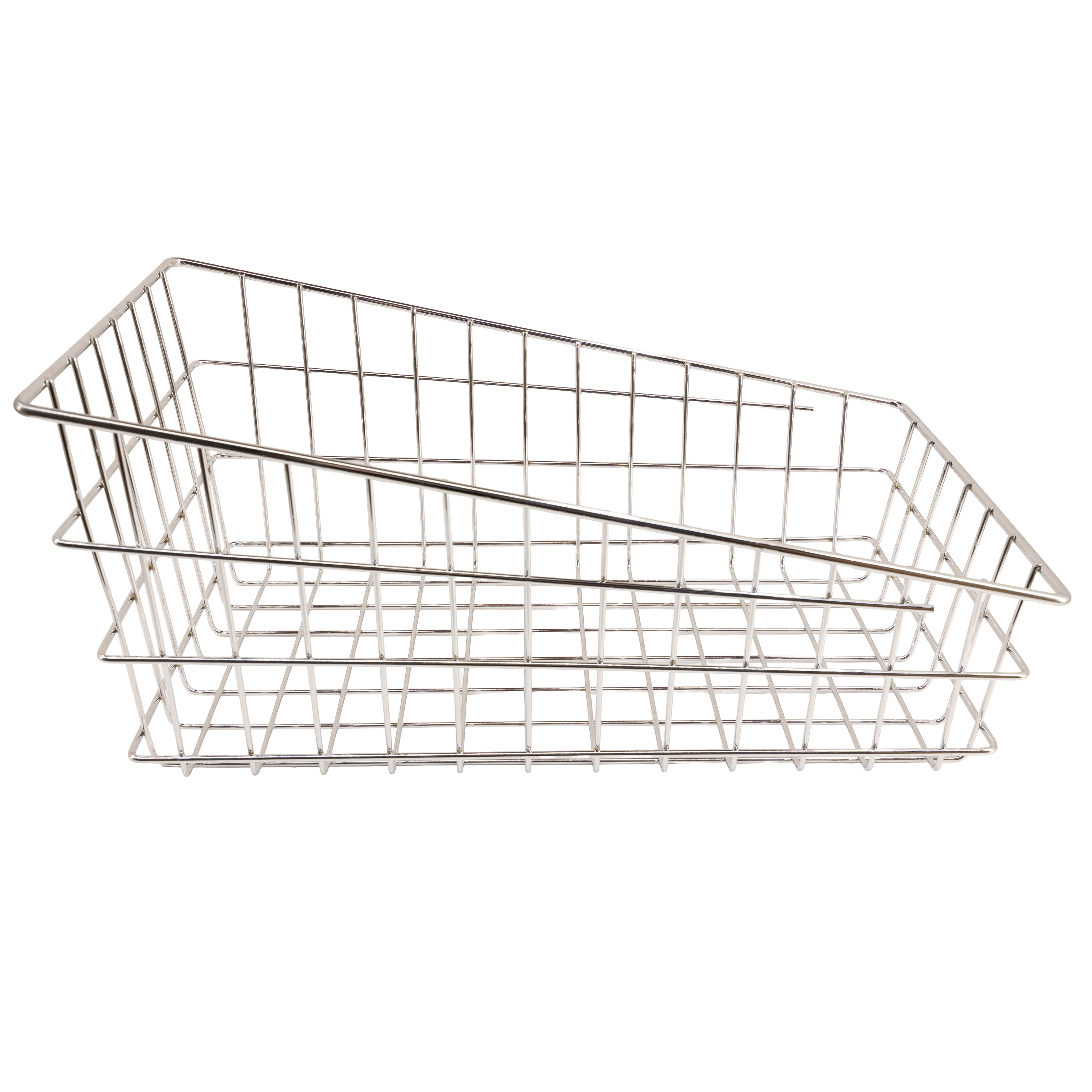 18-1/2" x 11" x 8" Pastry/Bagel Wire Basket with Slanted Top
