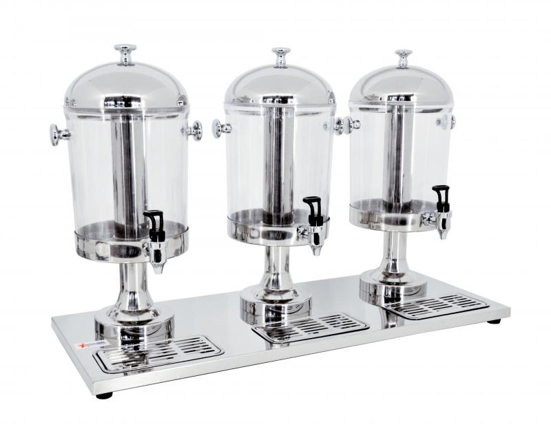 3 x 8 Qt. Triple Ice-Cooled Juice Dispenser