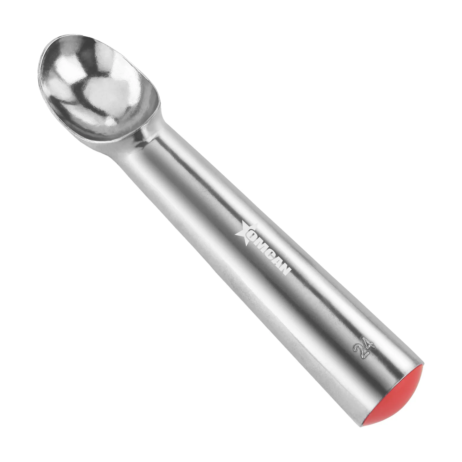 Aluminum Ice Cream Scoop / Dipper #24, Red – 1 1/2 oz (45 mL)