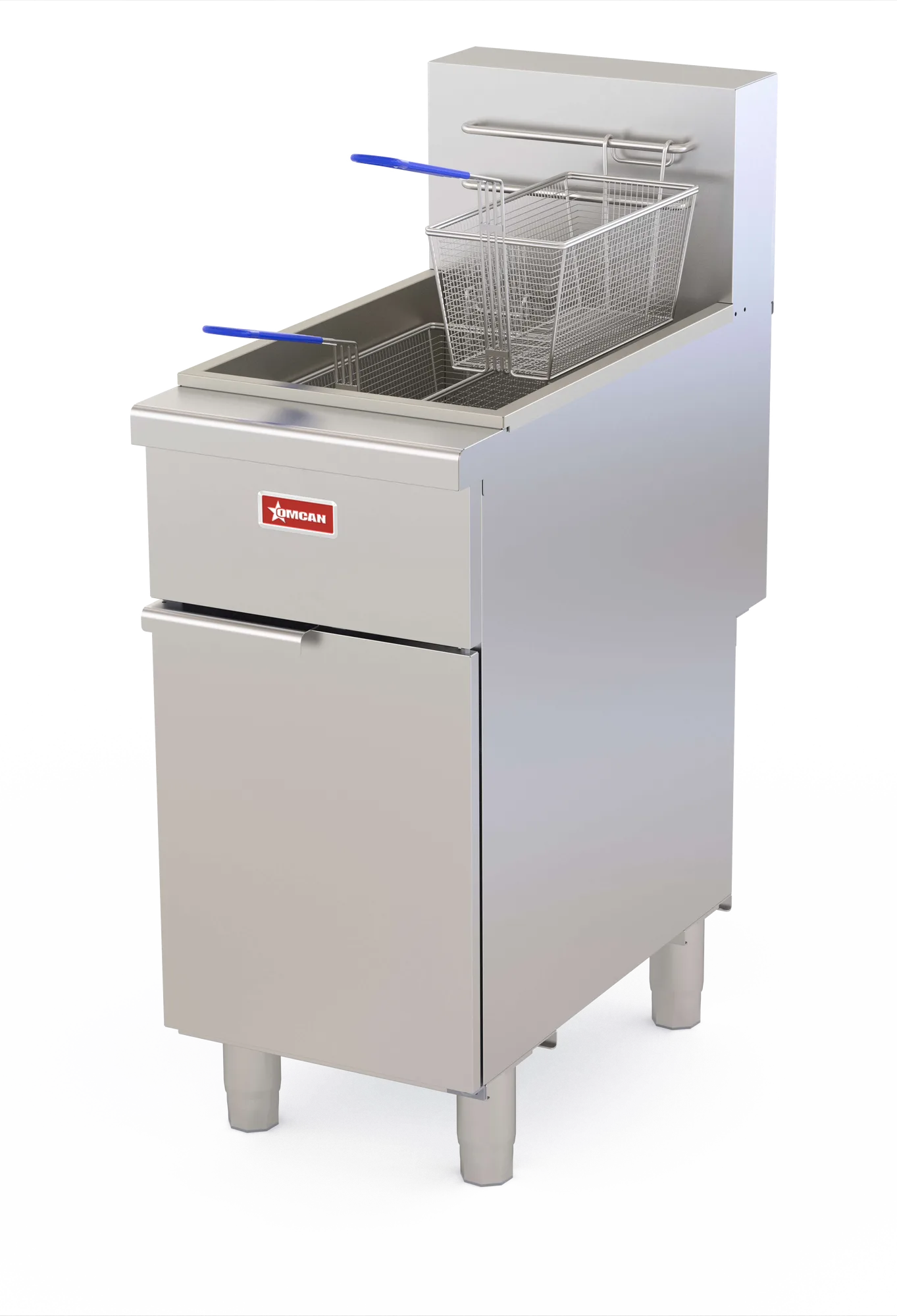 50 lb Open Pot Natural Gas Fryer Floor Model - 122,000 BTU