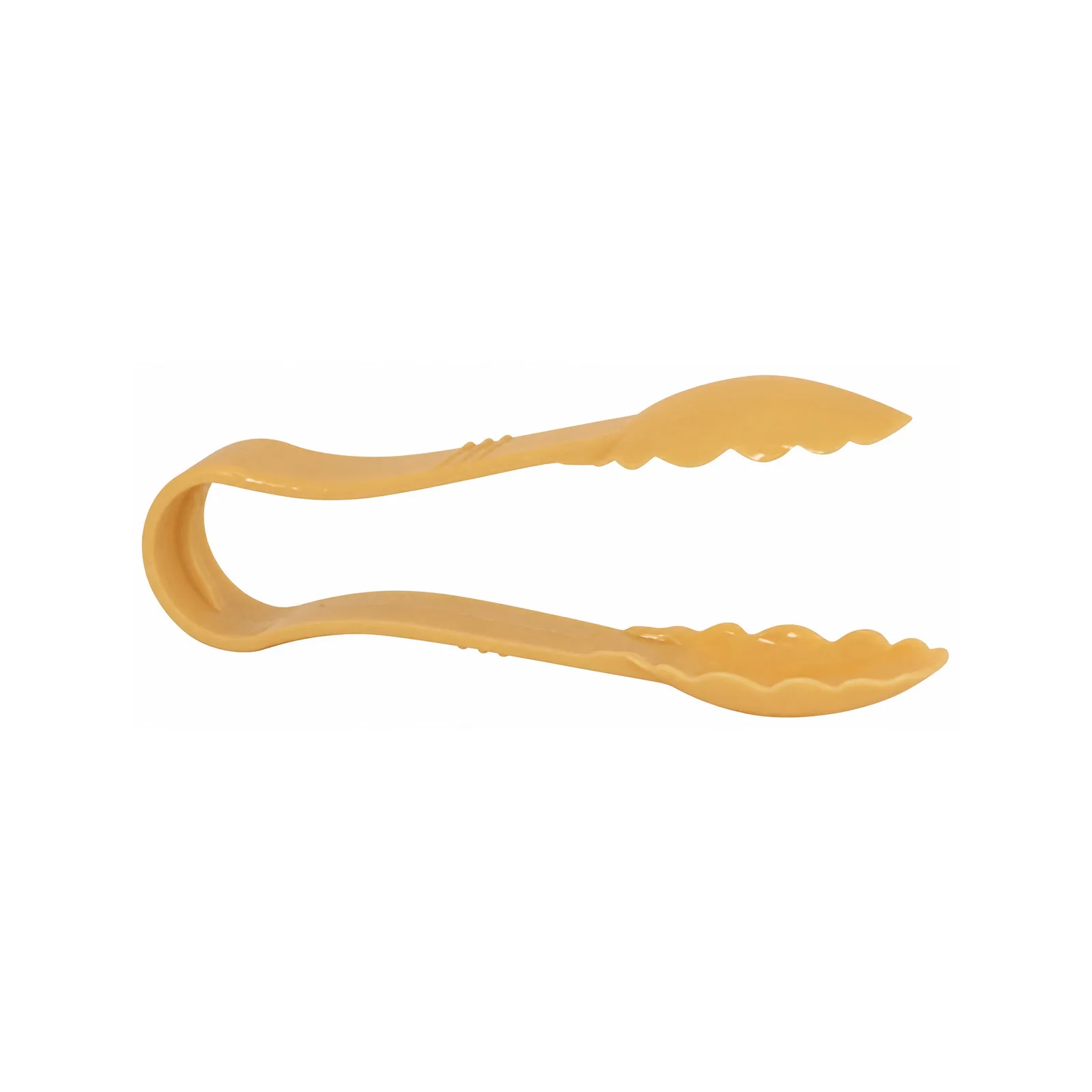 6″ Polycarbonate Beige Scallop Tongs