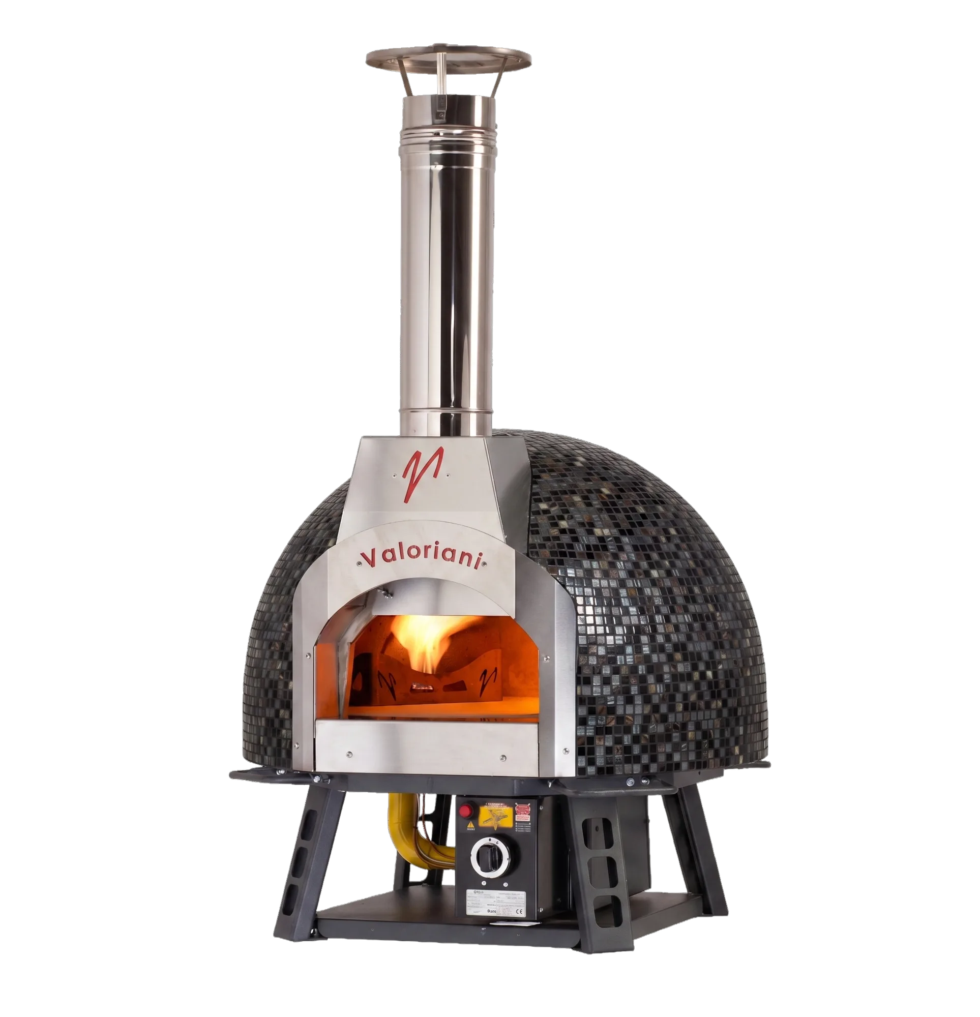 Valoriani Baby 60 Wood Fired and Gas Oven with Mosaic Dome – 44,358 BTU
