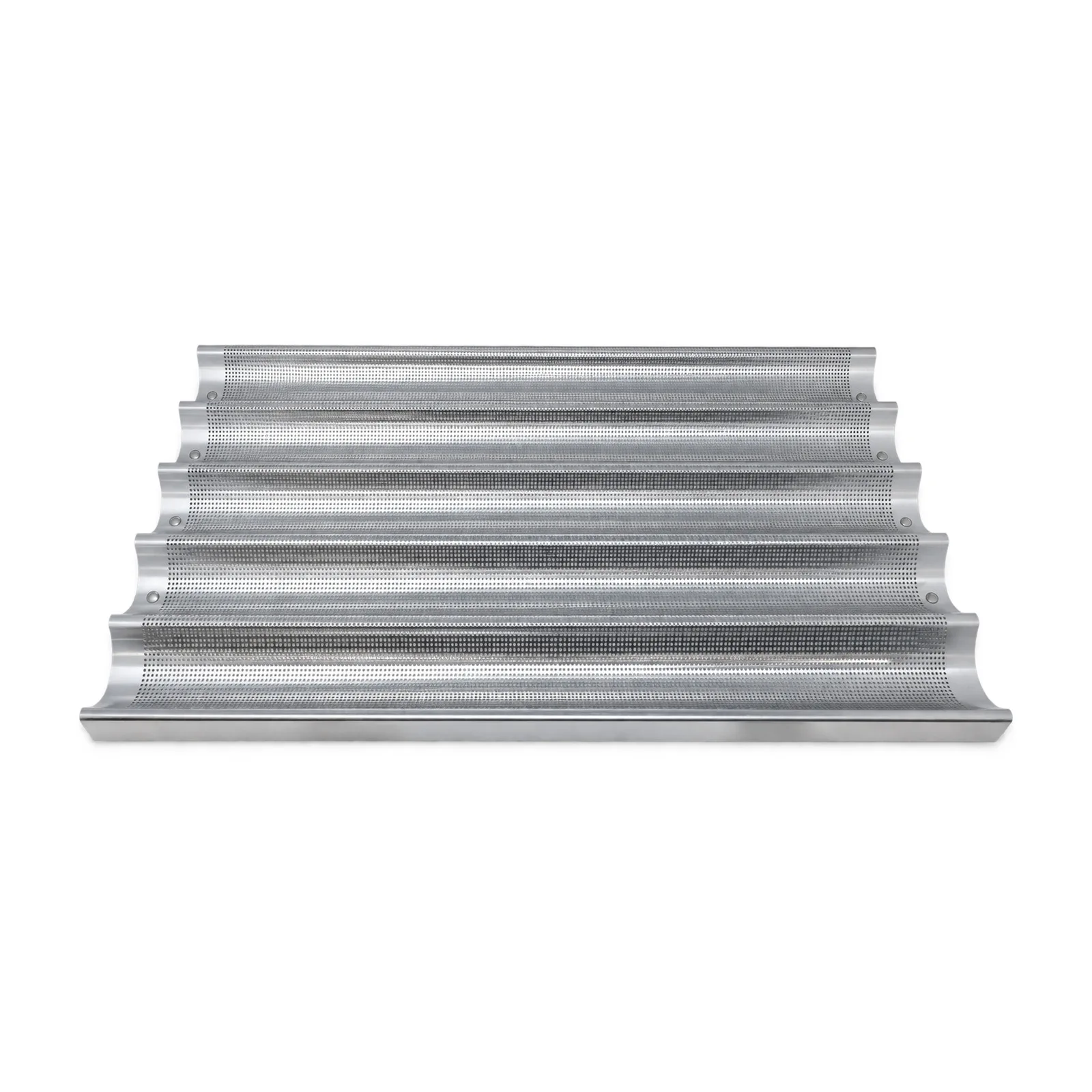 26″ x 18″ Baguette / French Bread Pan, Glazed Aluminum, 5-Loaf 26″ x 3″ Compartments