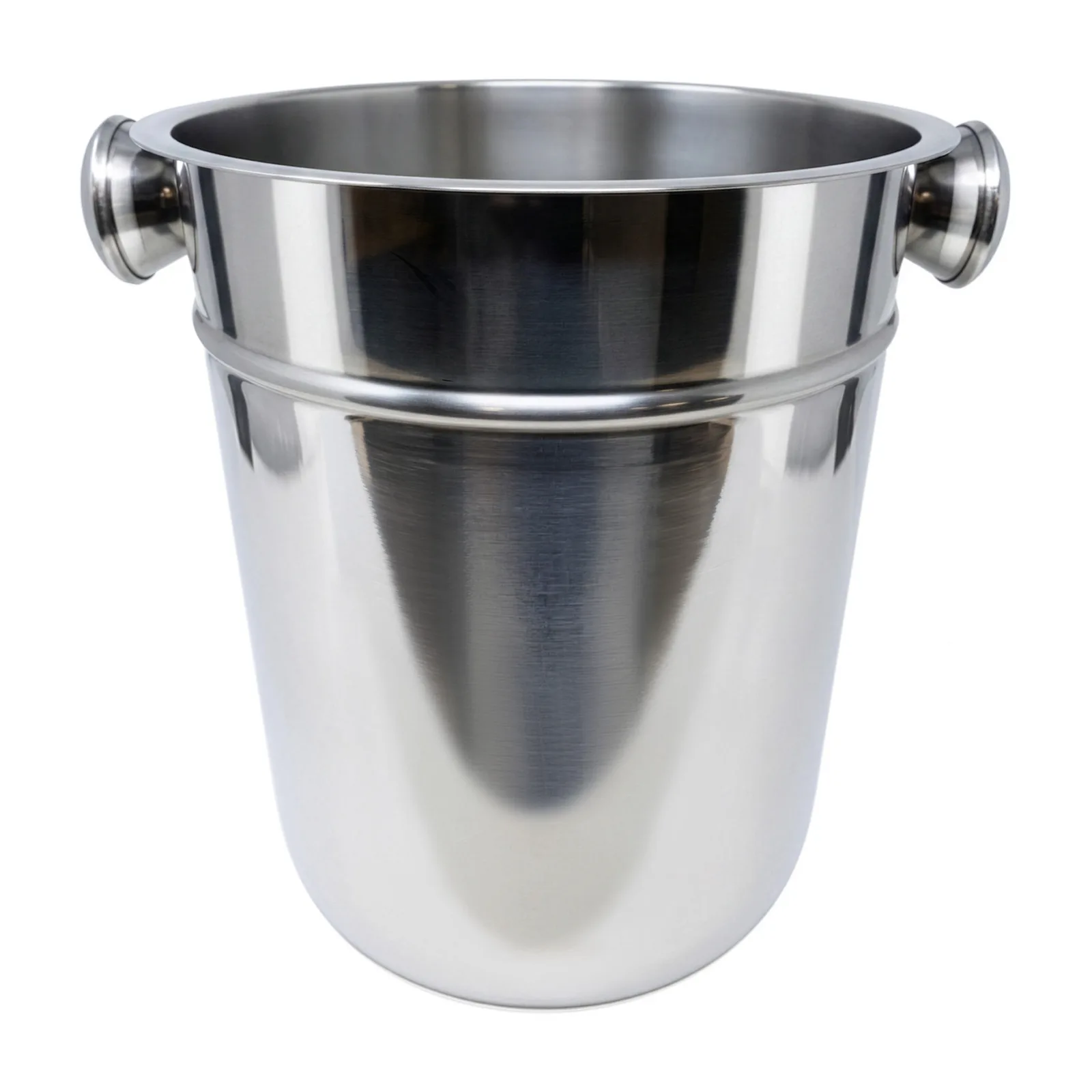 8 qt Stainless Steel Wine Bucket with Knob Handle