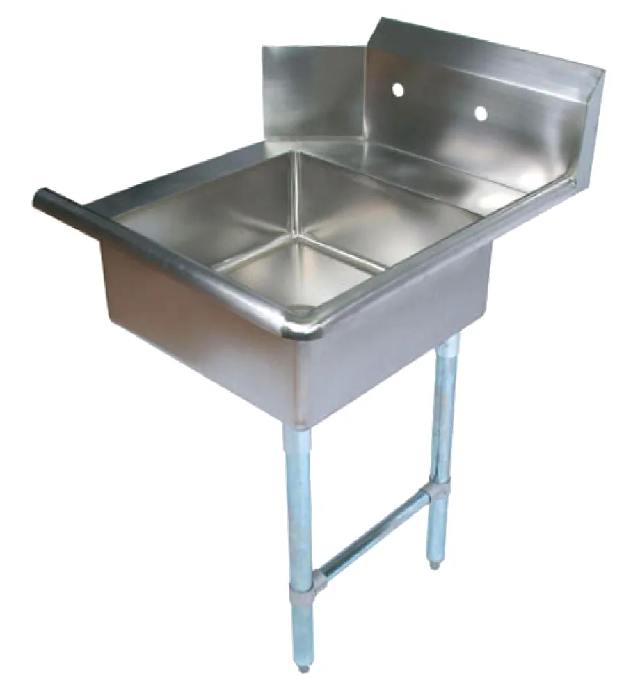 26″ Right Side Soiled Dish Table 18-Gauge with Sink