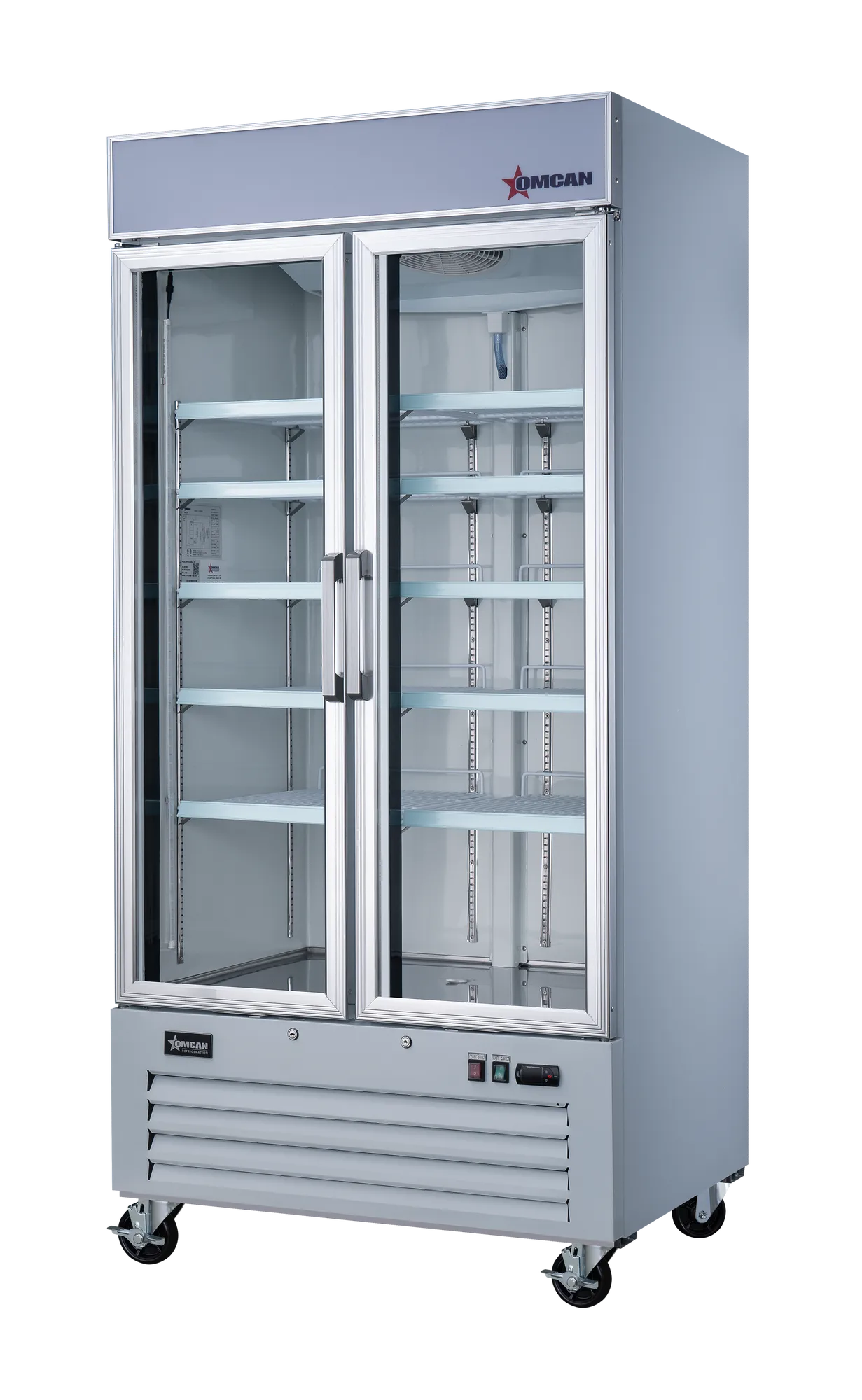 40" Two (2) Swing Glass Door Display Refrigerator, 31.5 cu.ft. (892 L), White