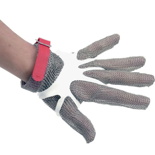 Medium Mesh Glove with Red Silicone Strap