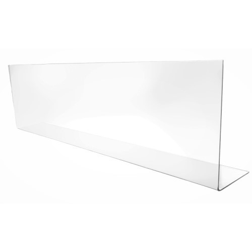 29″ L-Shaped Clear Divider with 4″ base x 8″ height