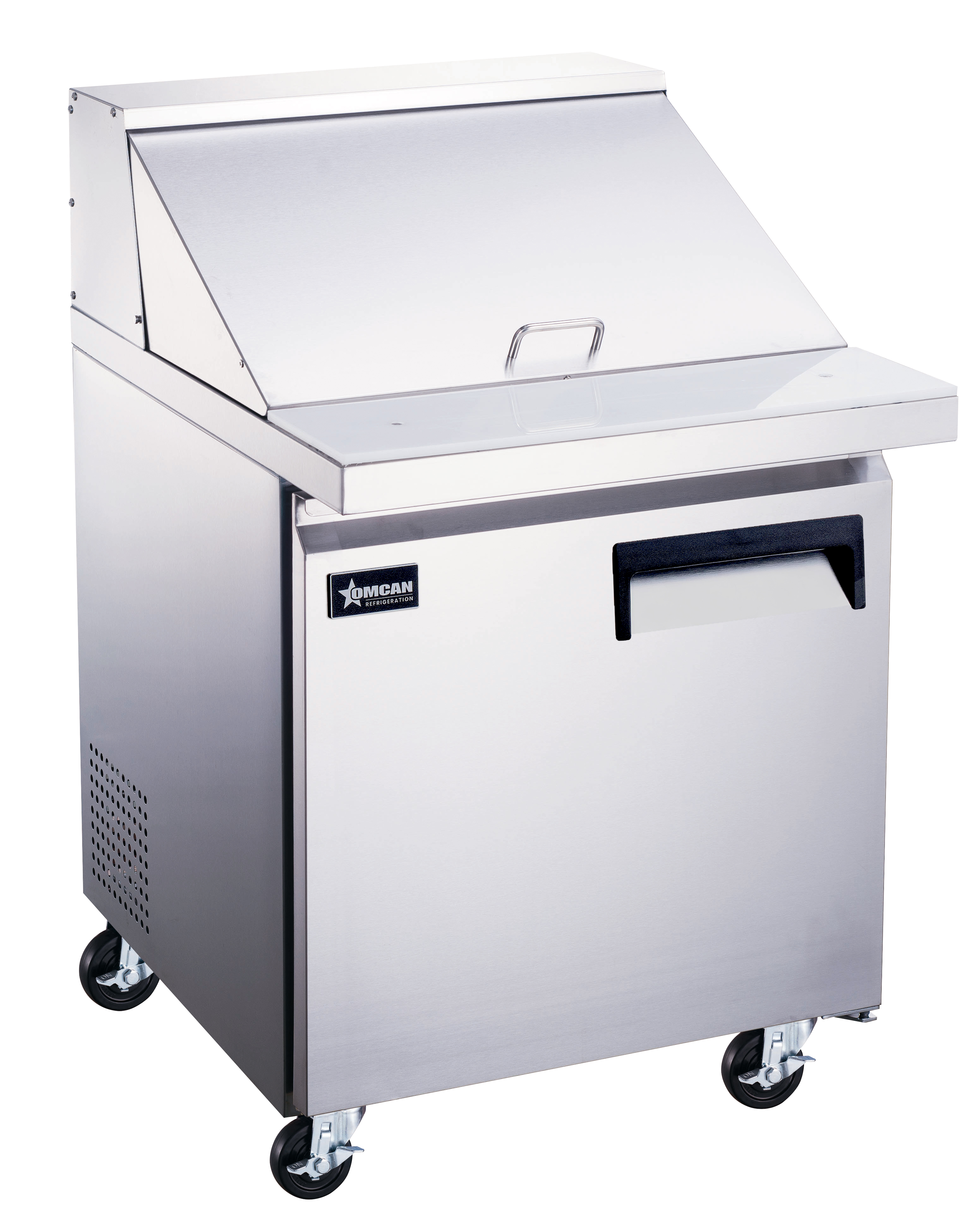28″ One (1) Door Mega Top Refrigerated Prep Table, 7 cu.ft. (198 L), Stainless Steel, Left Hand Opening