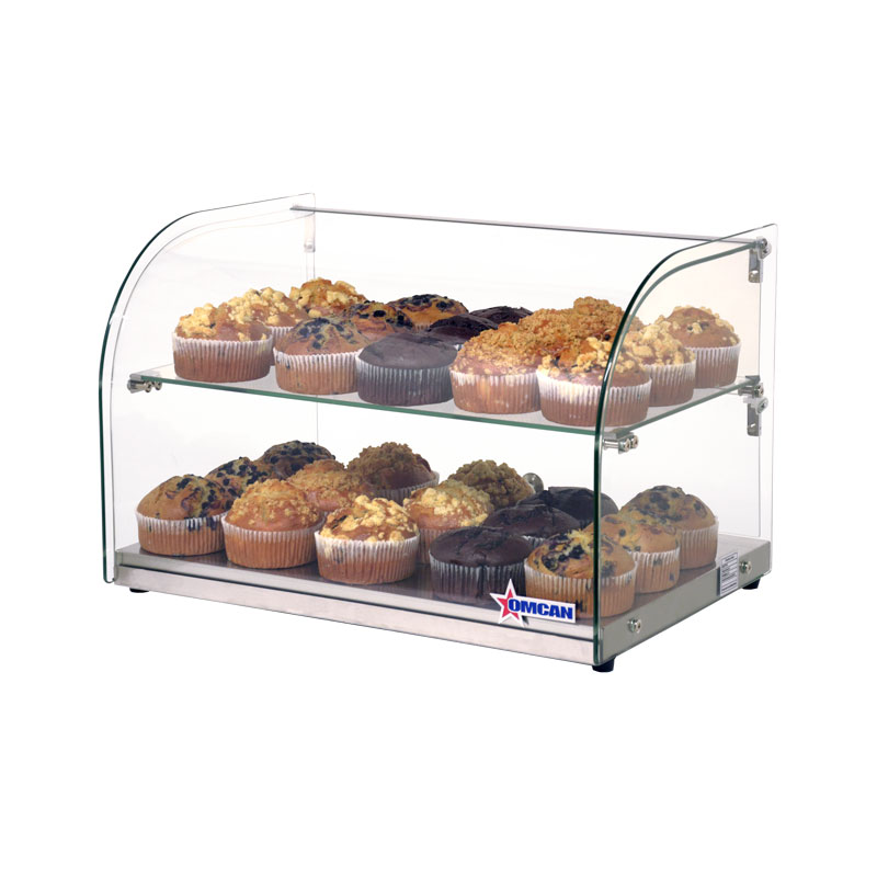 22-inch Countertop Food Display Case with Curved Front Glass and 45 L capacity