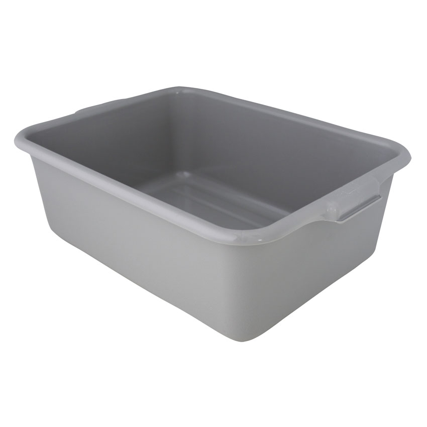 21.5″ x 15.5″ x 5″ Standard Polypropylene Gray Bus Box