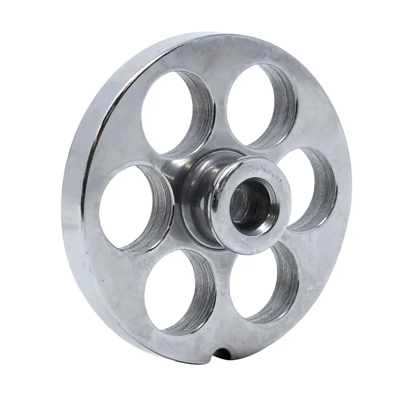 European Style #12 stainless steel plate with hub, 18 mm (3/4″) – one notch / round