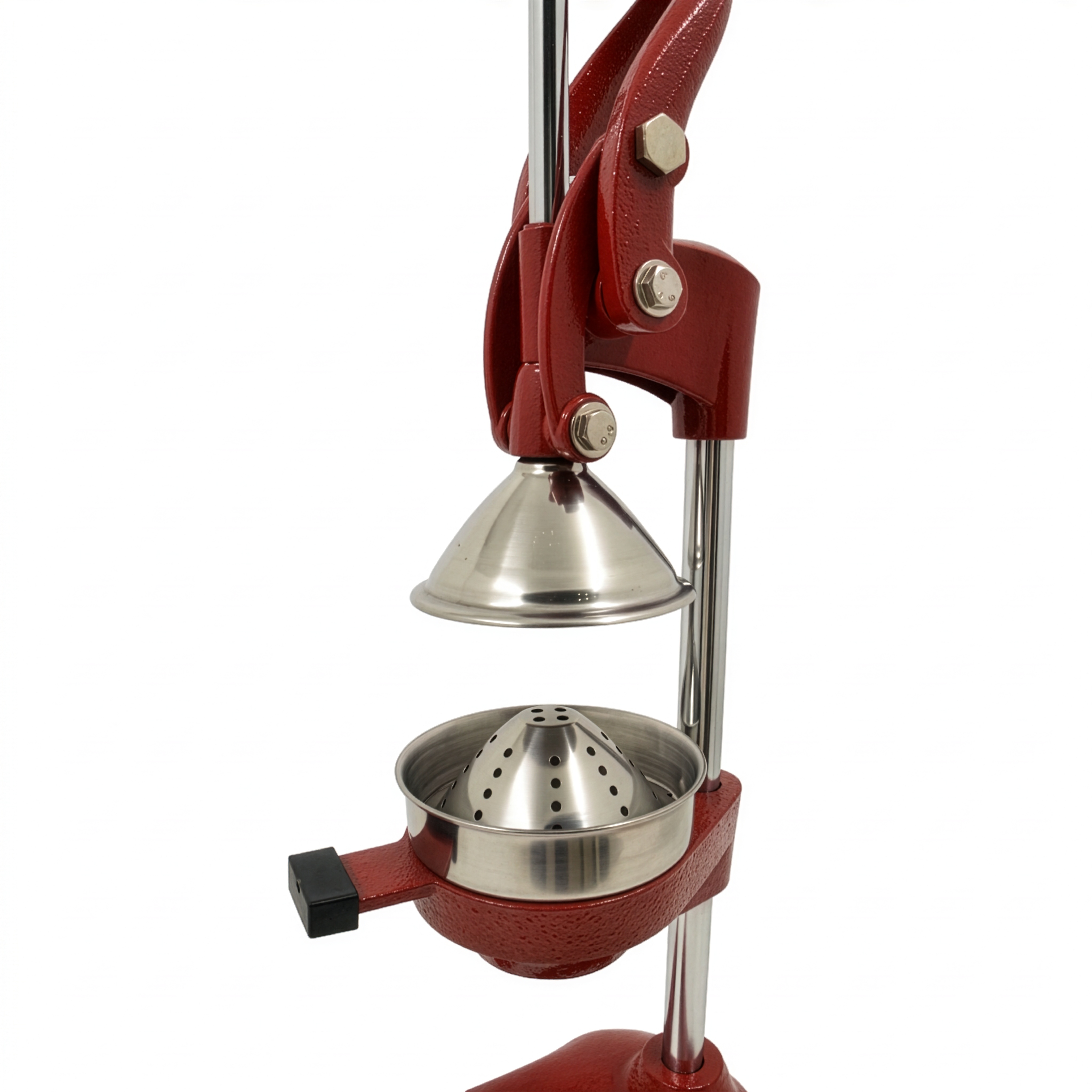 Manual Cast-Iron Red Citrus Squeezer with 5″ Cutter Plate Diameter