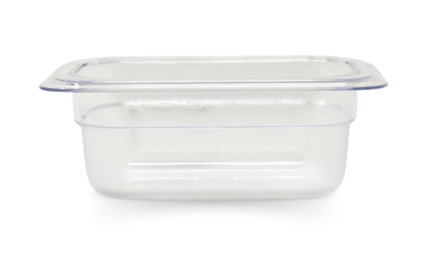 1/9 Size (GN 1/9) Polycarbonate Clear Food Pan, 2 1/2″ Deep