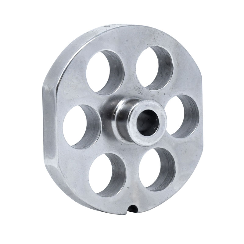 Stainless Steel #22 machine plate with hub 19.2mm (3/4″) – one notch with two flat sides