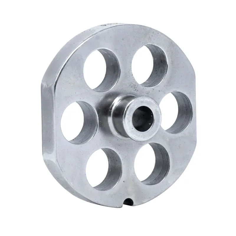 Stainless Steel #22 machine plate with hub 19.2 mm (3/4″) – one notch with two flat sides