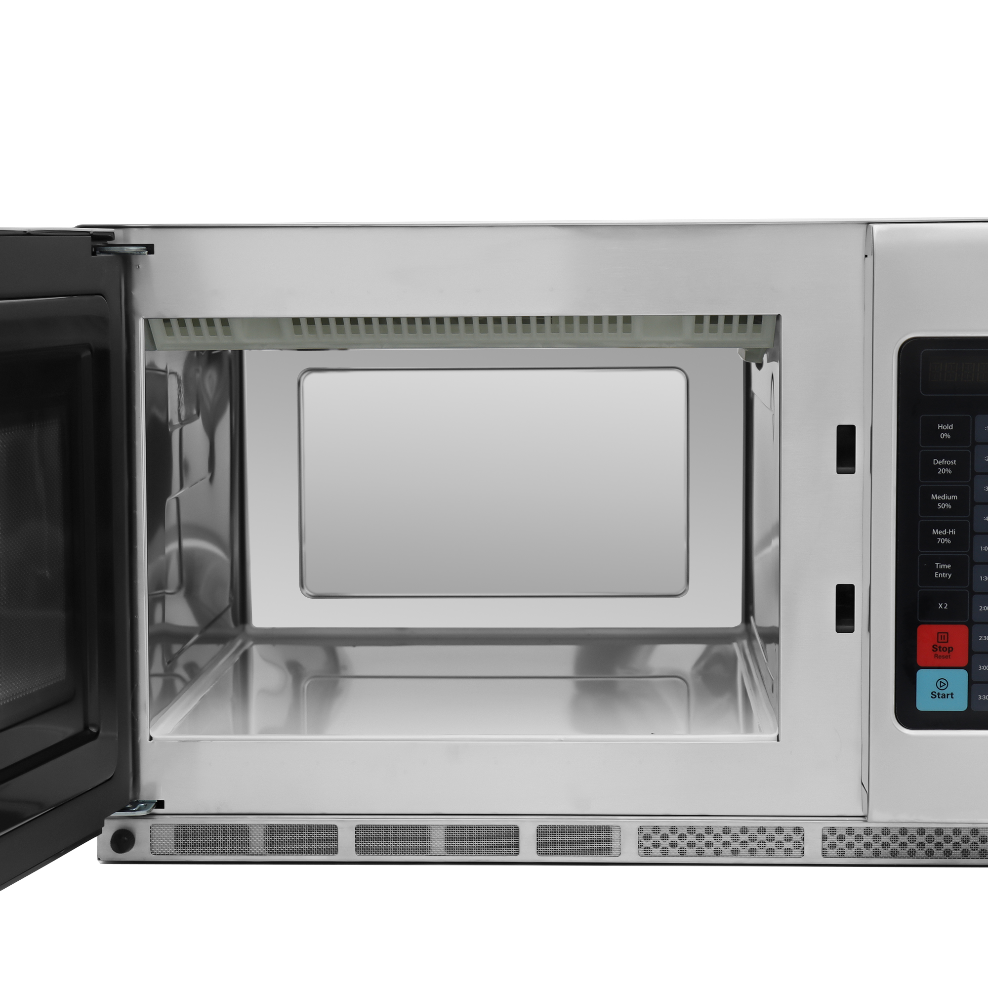 Commercial Microwave with 1.2 cu.ft. Interior and Push Button Controls - 3,200 W, 120 V/60 Hz/1 Ph