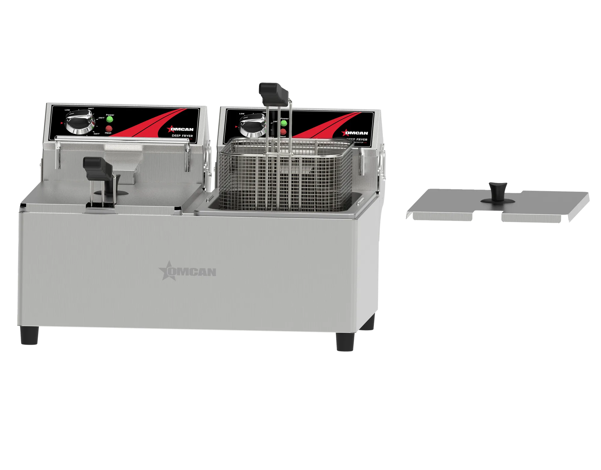 2 x 20 lb Capacity Elite Series Electric Countertop 23.6″ Double Basket Deep Fryer