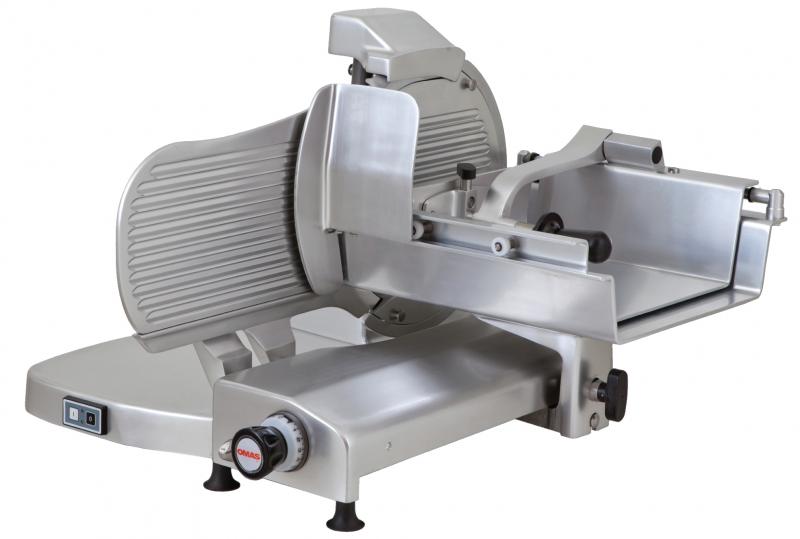 Omas S-Series 15″ Horizontal Gear-Driven Meat Slicer, Silver | Trento – 110 V, 0.4 HP