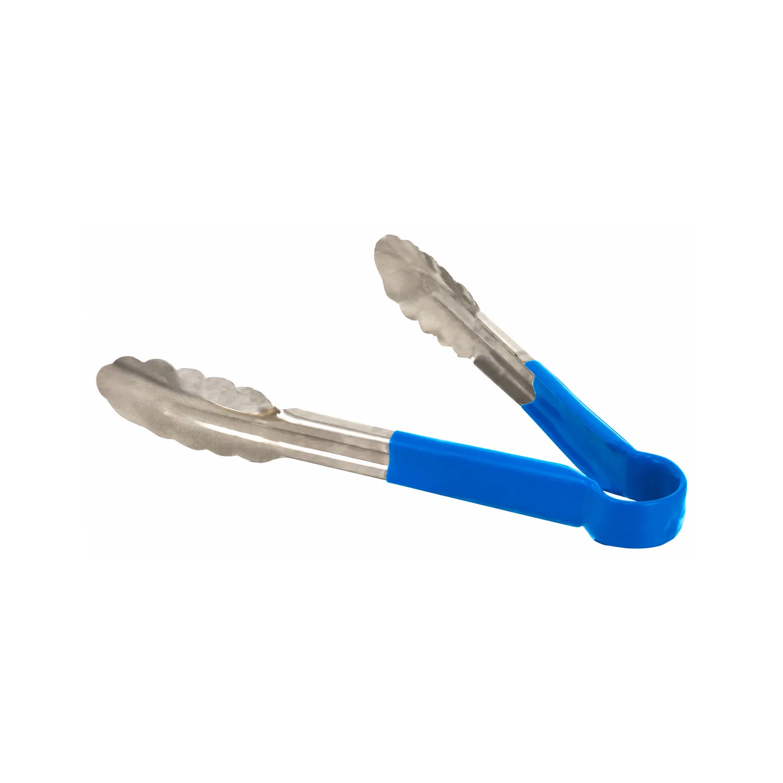 9″ Heavy-Duty Utility Tongs with Blue Plastic Handle