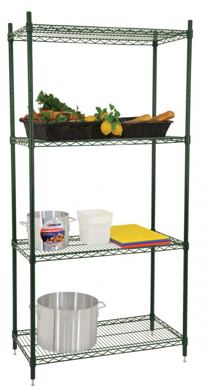 24″ D x 60″ W x 72″ H Dark Green Epoxy Shelving Kit