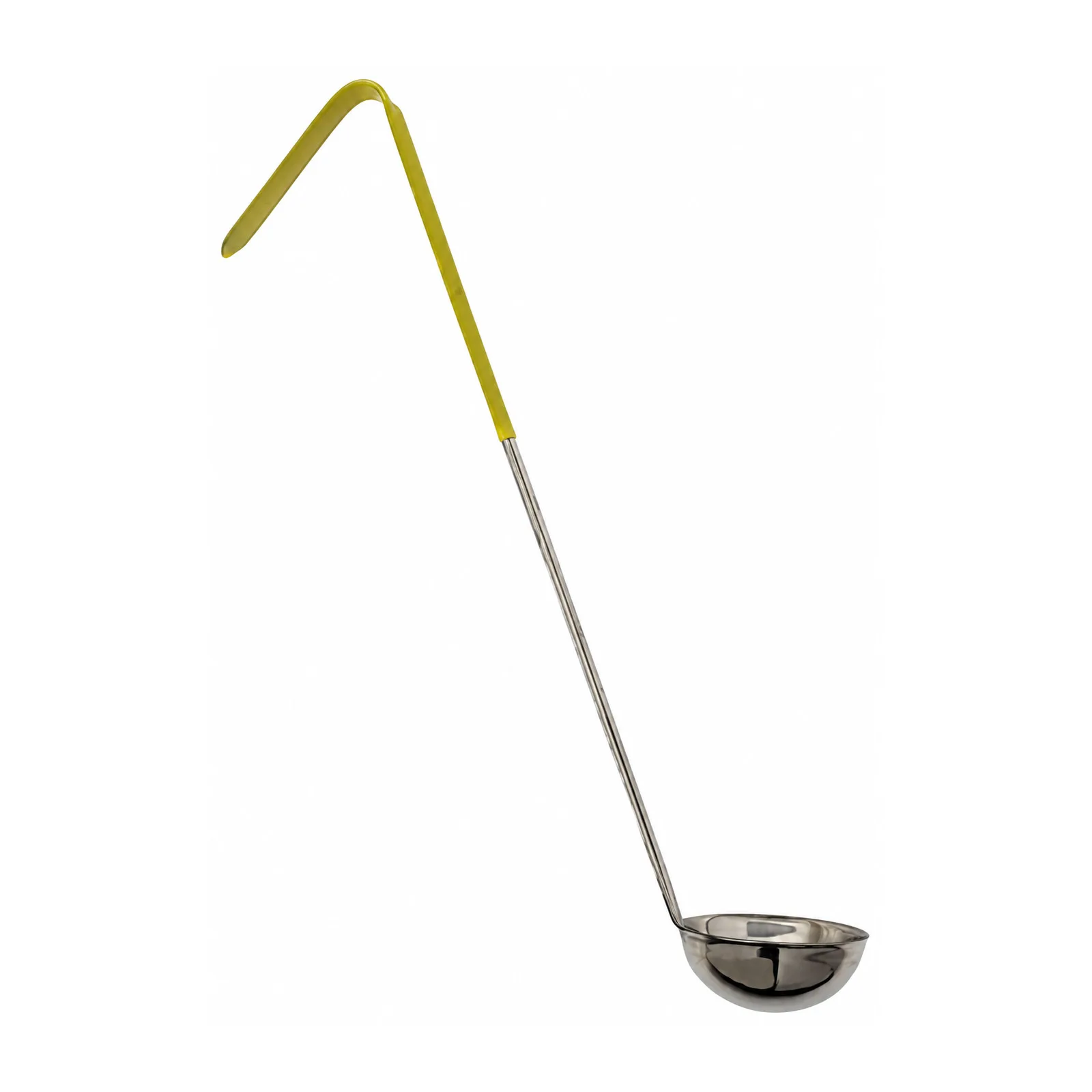 1 oz One-Piece Stainless Steel Ladle with Yellow Handle