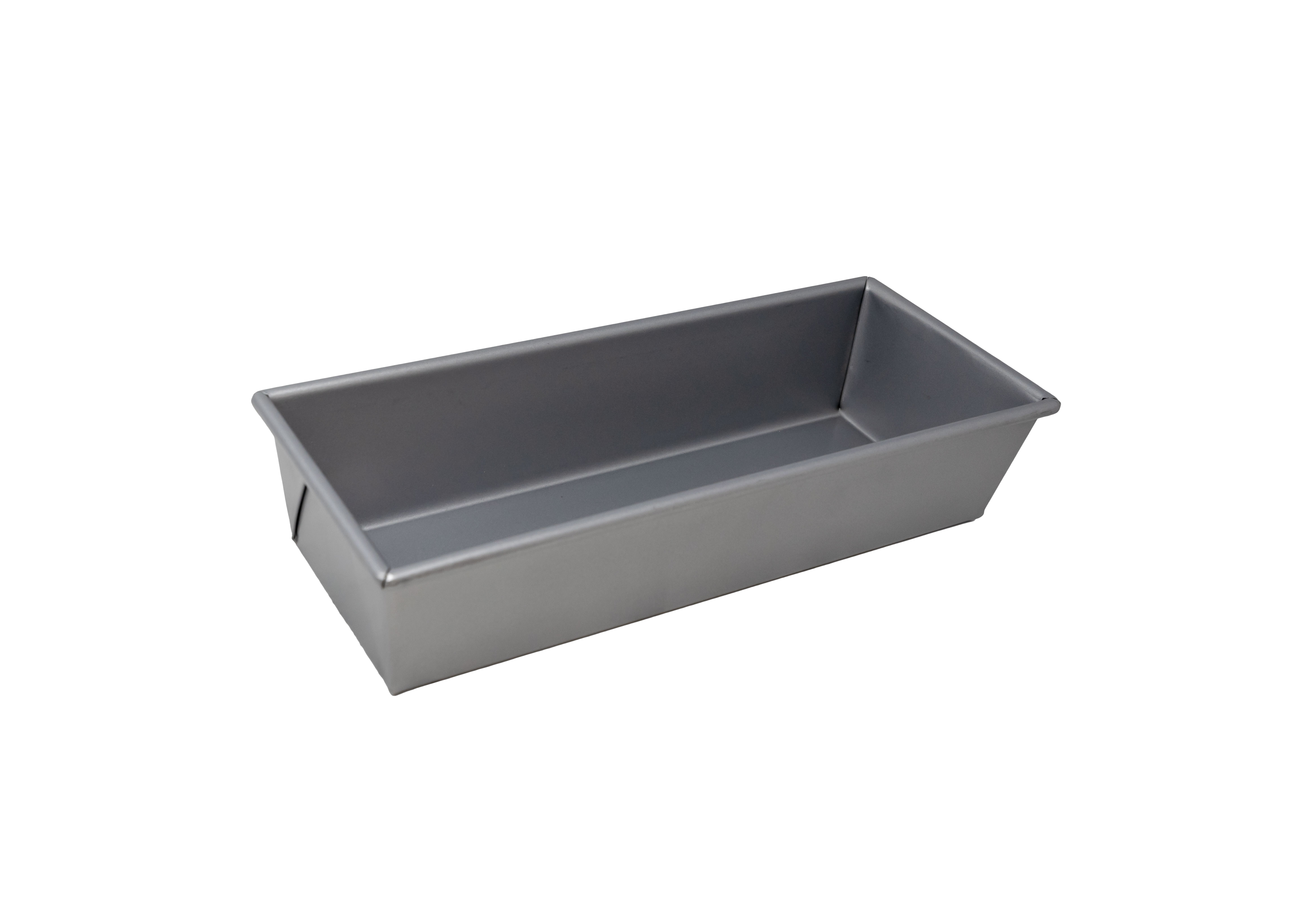 12 - 1/4" x 4-1/2" x 2-3/4" Glazed Aluminized Steel Bread Loaf Pan