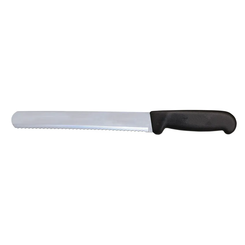12″ Slicer Straight Serrated Blade Knife with Black Polypropylene Handle