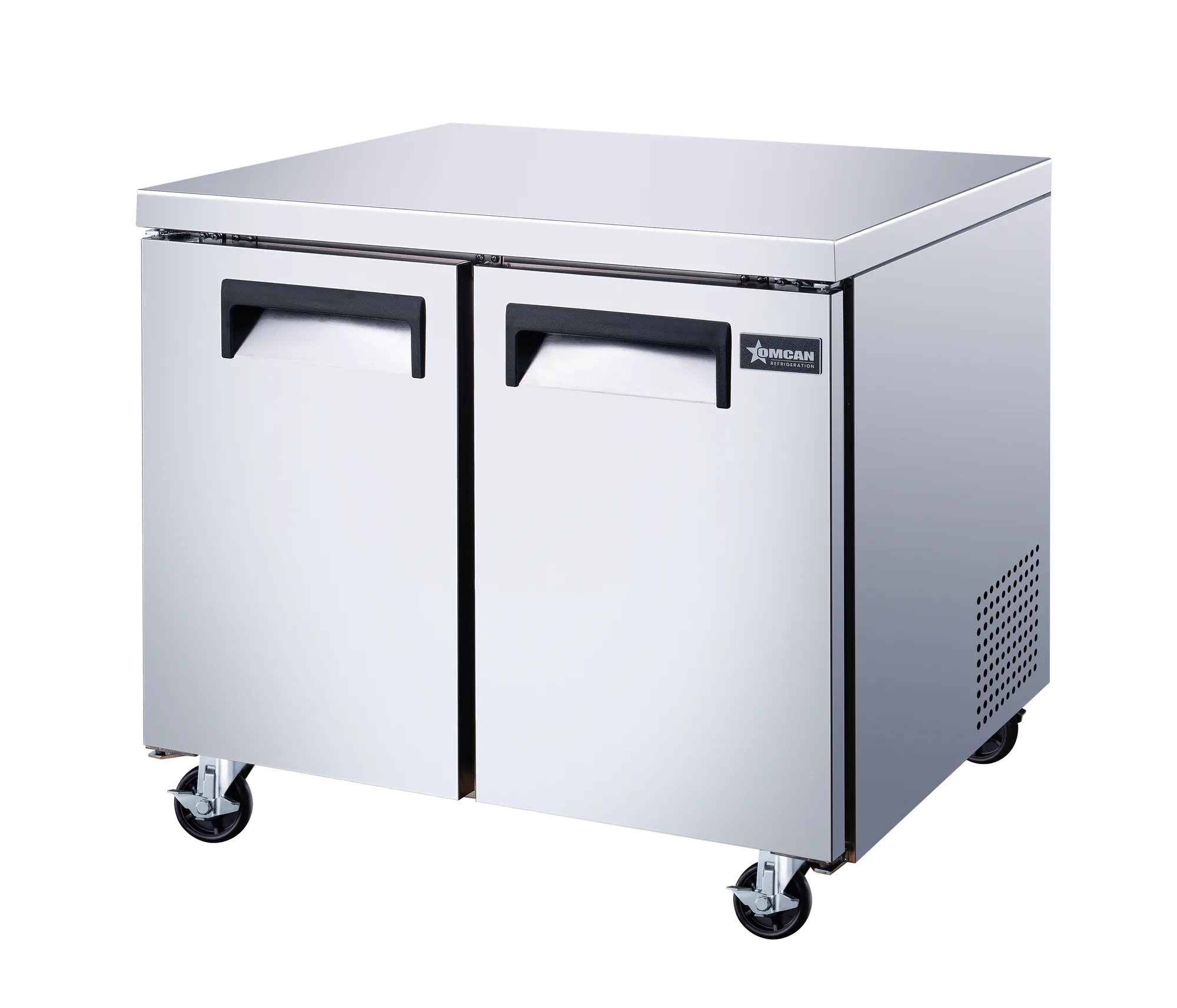 36″ Two (2) Door Undercounter Refrigerator, 8.7 cu. ft. (246 L), Stainless Steel