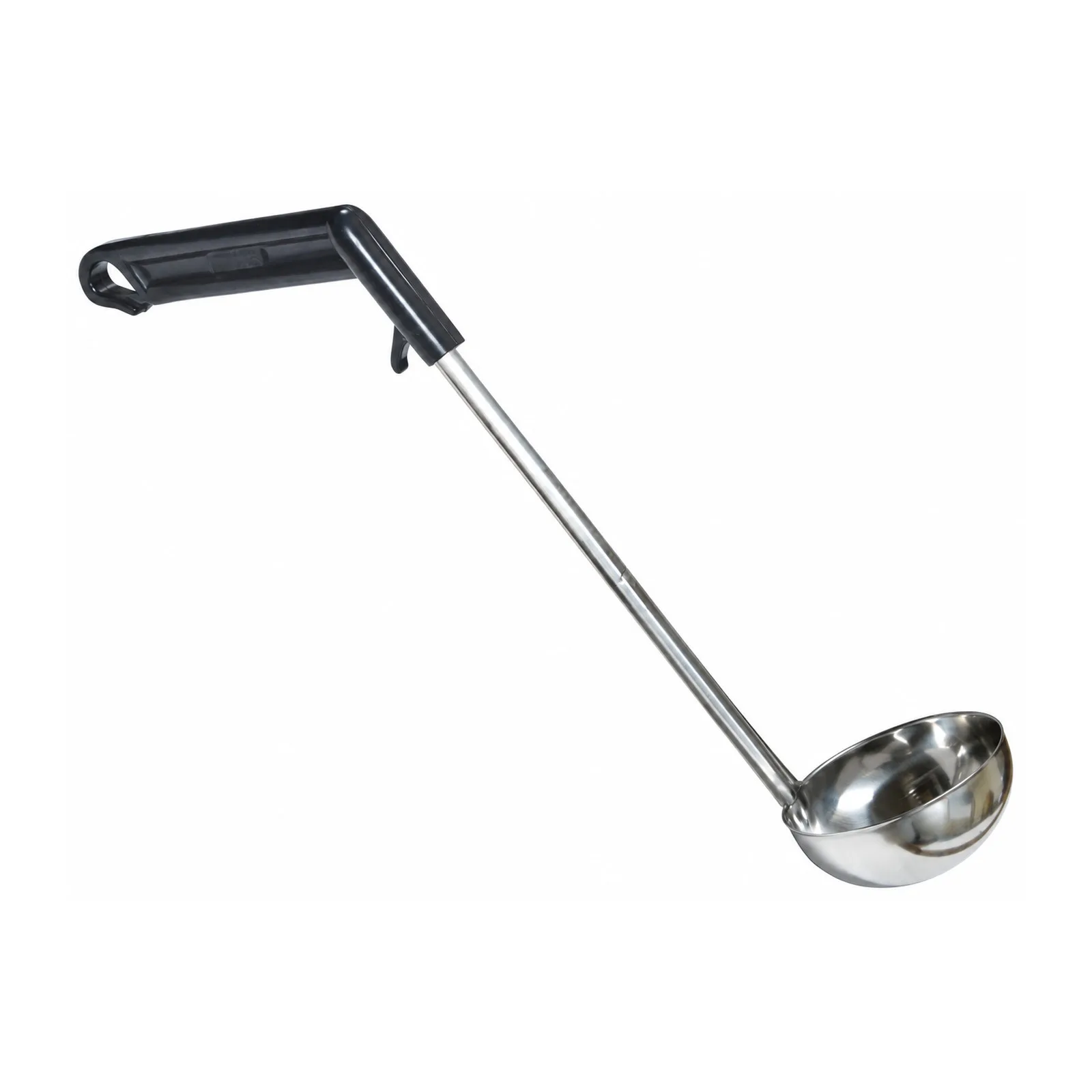 13″ Long Stainless Steel Ladle with Black Plastic Handle