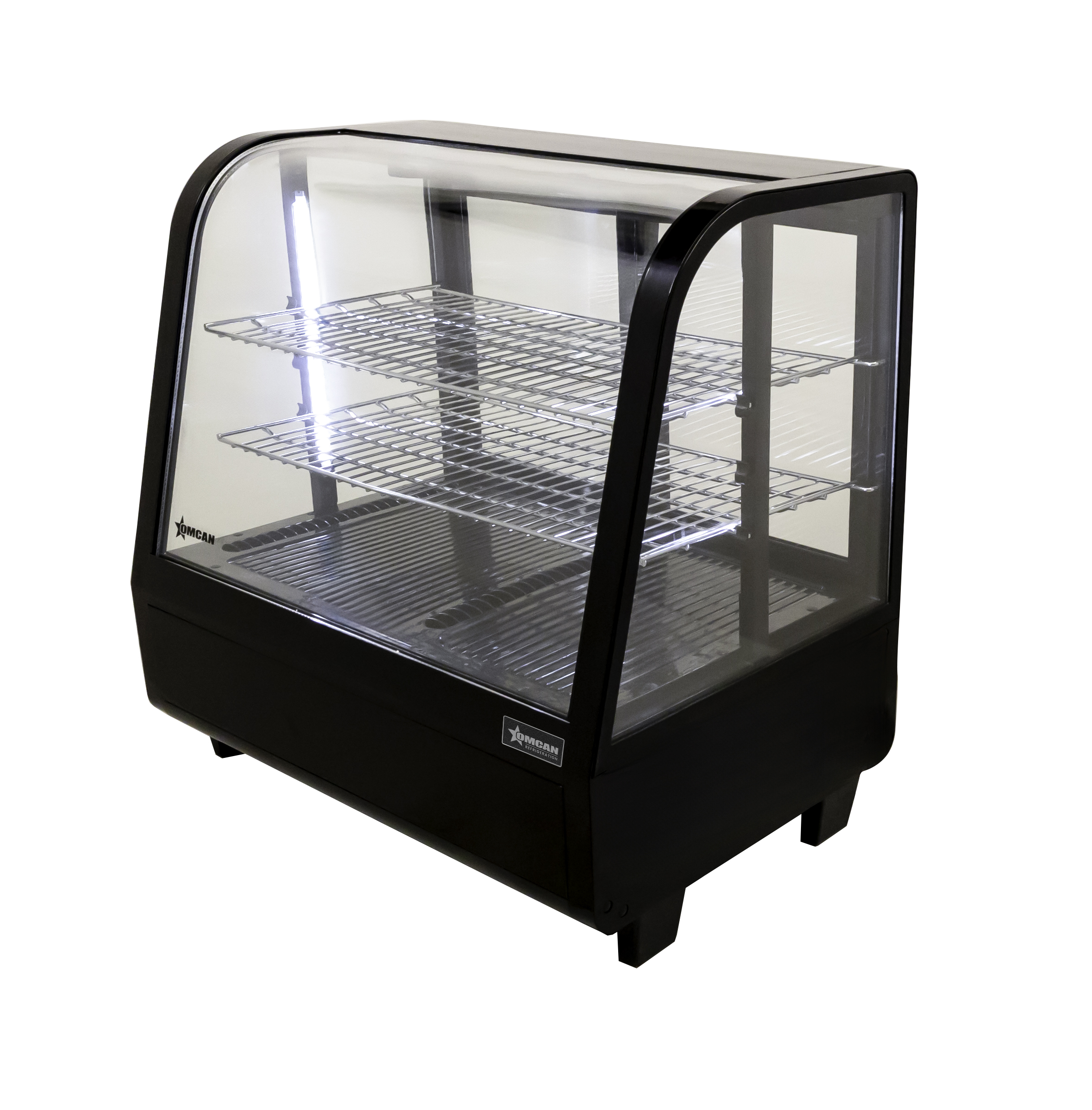 27” Two (2) Shelf Countertop Refrigerated Display, 3.5cu.ft. (100L), Black